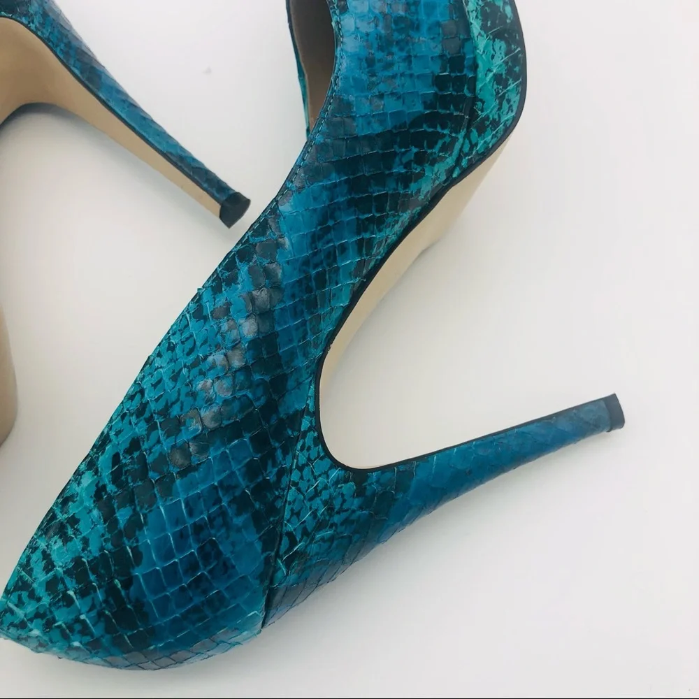 WITTNER Atwell SNAKESKIN leather Stiletto Heel Shoes | Size : 41  ~ NEW - Picture 14 of 15